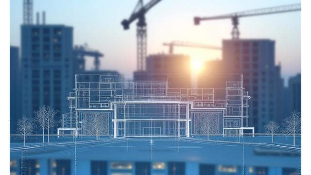 Architectural blueprint overlaid with a construction site, representing innovative development and value-add projects.