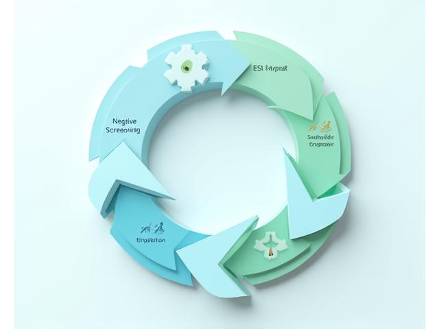 Infographic illustrating Adviset Capital Partners' ESG investment framework, showing screening, integration, and engagement phases.