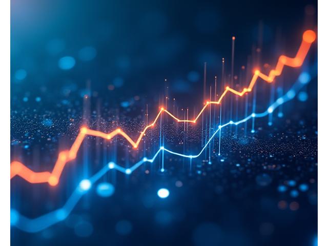 Abstract depiction of a balanced investment portfolio with growth charts and risk indicators