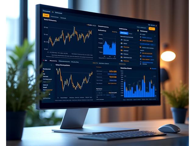 Screenshot of a sophisticated financial analysis dashboard with charts and data feeds
