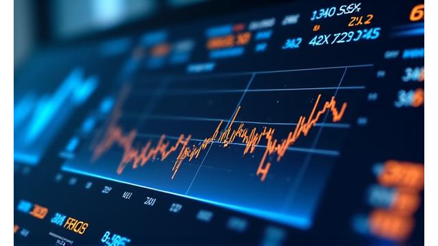 Digital dashboard showing live portfolio optimization visualization and an efficiency frontier graph.