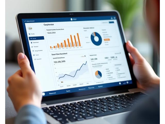 Screenshot of Adviset Capital Partners' proprietary client portal, showing clean financial data visualizations.