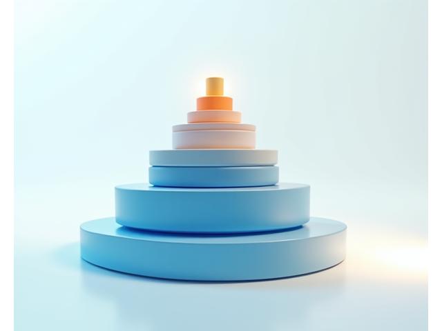 Visual representation of a balanced wealth planning pyramid with investment, tax, and estate planning layers