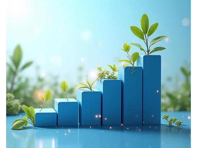 Graphic showing a bar chart with tax savings, representing financial growth
